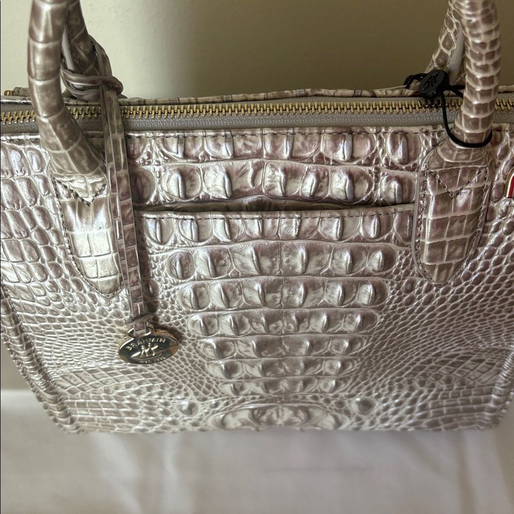 Brahmin Metallic Crocodile Embossed Tote - Picture 3 of 8